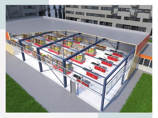 Строительство магазинов в Бугульма от 606 руб. за м²