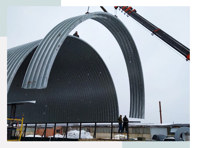 Полукруглые ангары в Бугульме